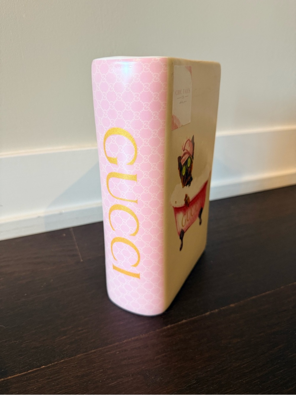CHIC TALES Gucci Yorkie Book Planter Vase